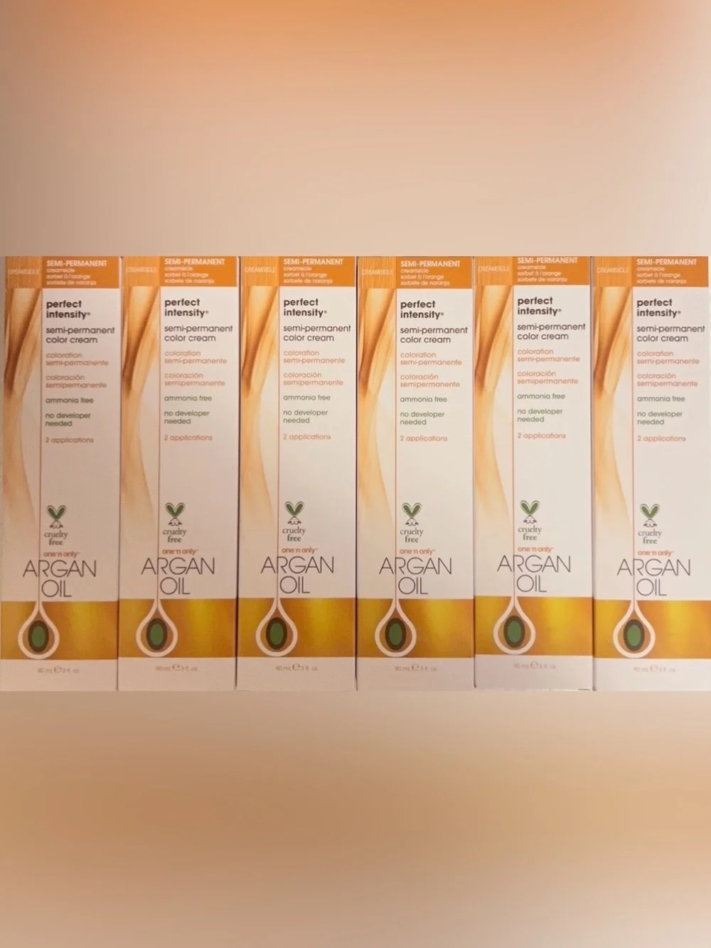 6 One N Only Argan Oil Perfect Intensity Semi-Permanent Color Cream -Creamsicle